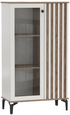 Шкаф комбинированный 51.03 Либерти опора h=150мм Белый / Дуб Каньон