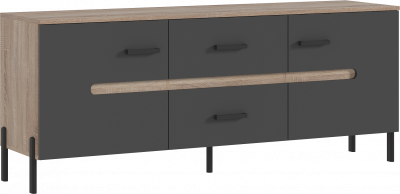 Ким Тумба ТВ (металл) Графит софт, сонома