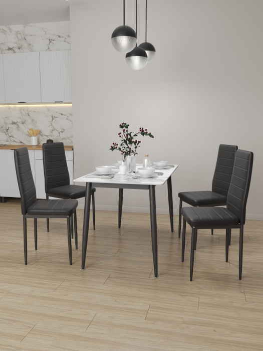 Четыре стула Мебель--24 A-117, чёрный