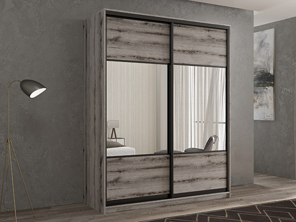 Шкаф-купе Кааппи 6 Эвок Окаменелый 150х45х230 см