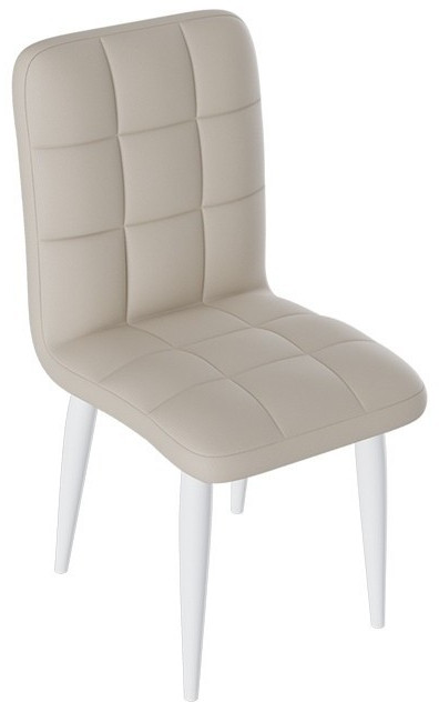 Франк ДП 2-17 Стул (конус) (Графит/Кожзам Бежевый)