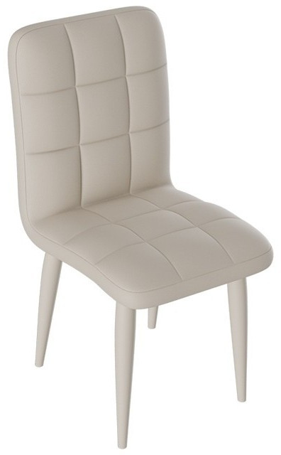 Франк ДП 2-17 Стул (конус) (Графит/Кожзам Бежевый)