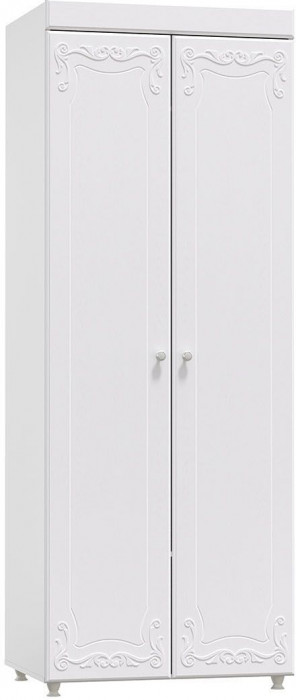 Шкаф 2-х дверный (гл.410) Италия ИТ-42 белое дерево