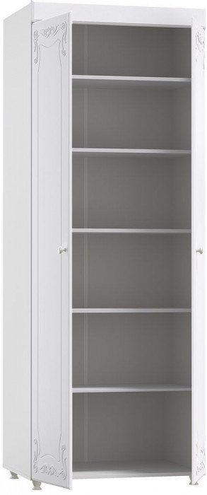 Шкаф 2-х дверный (гл.410) Италия ИТ-42 белое дерево