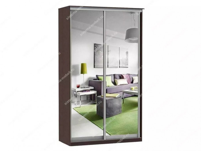 Шкаф купе Модерн 905х600 2-х дверный зеркальный венге