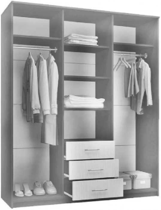 Шкаф-купе Маэстро (Ясень шимо темный / светлый)