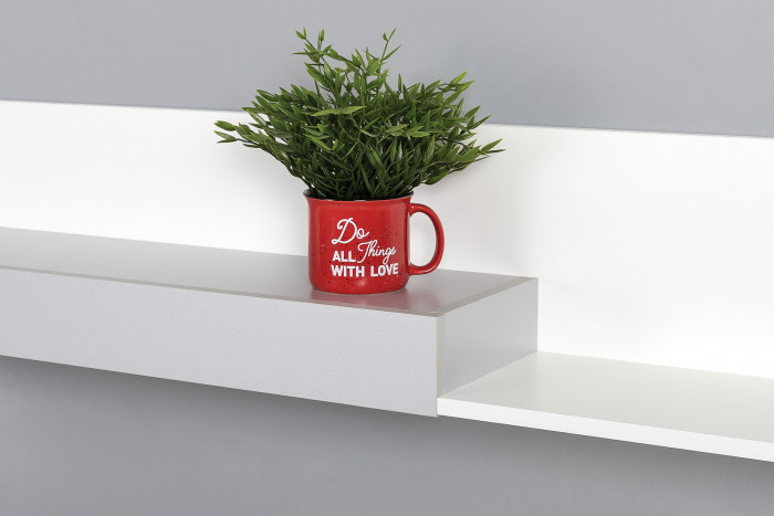 Торонто 16.475 Полка, белый шагрень/стальной серый