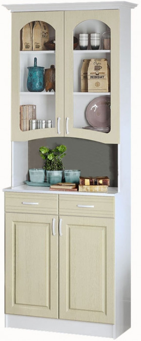 Буфет Констанция 2-х створчатый (Белый матовый / Джинс)