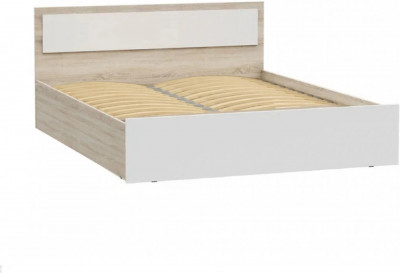 Мартина Кровать с подъемным механизмом 160, Дуб Сонома / белый