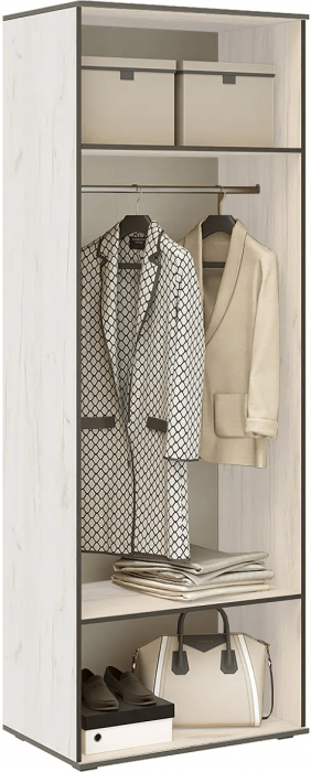 Норд Шкаф двухстворчатый 800 Дуб Крафт белый