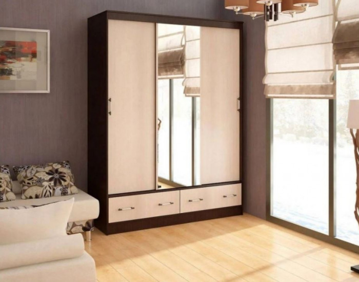 Шкаф-купе "Модерн-2" 1,65м (1650х2220х610) венге/лоредо