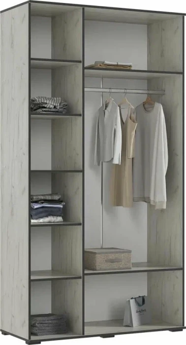 Норд Композиция Шкафов с антресолями + Терминал, Дуб крафт белый/Дуб крафт белый