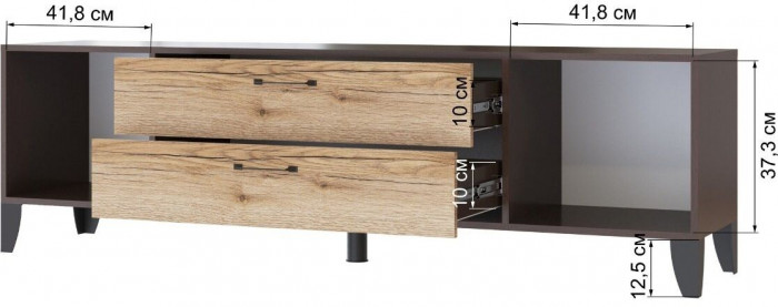 Тумба ТВ Парус-13 венге/дуб делано