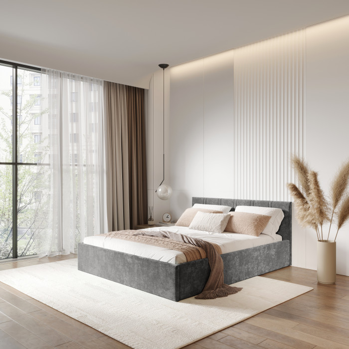 Кровать с подъемным механизмом Ника КР-13 140х200, Грифельный