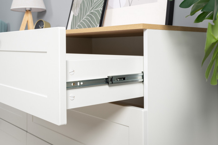 Остин 16.240 Комод, белый шагрень/дуб крафт золотой