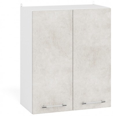 Кухня Мебель--24 ШВ600 Шкаф 60 см., цвет корпус белый/фасад МДФ бетон лофт бежевый, ШхГхВ 60х32х72 см.