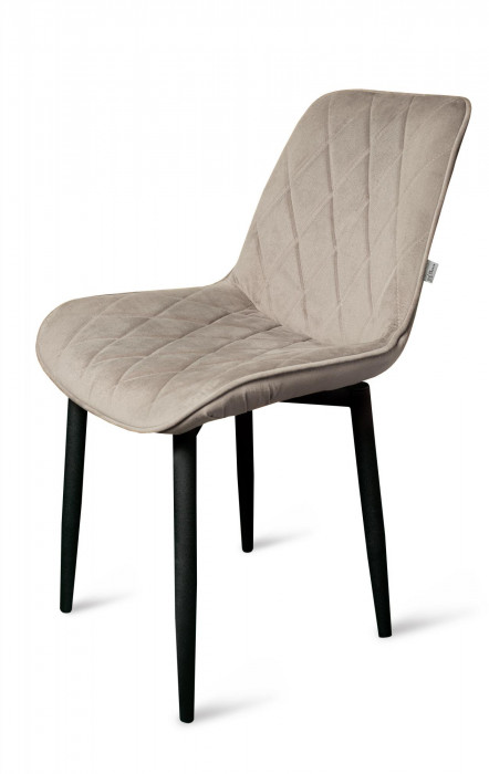 Стул "Оскар" черный матовый Томми 08 серый