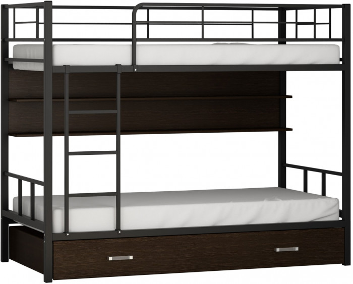 Двухъярусная кровать Севилья 2ПЯ (Черный, Крем)
