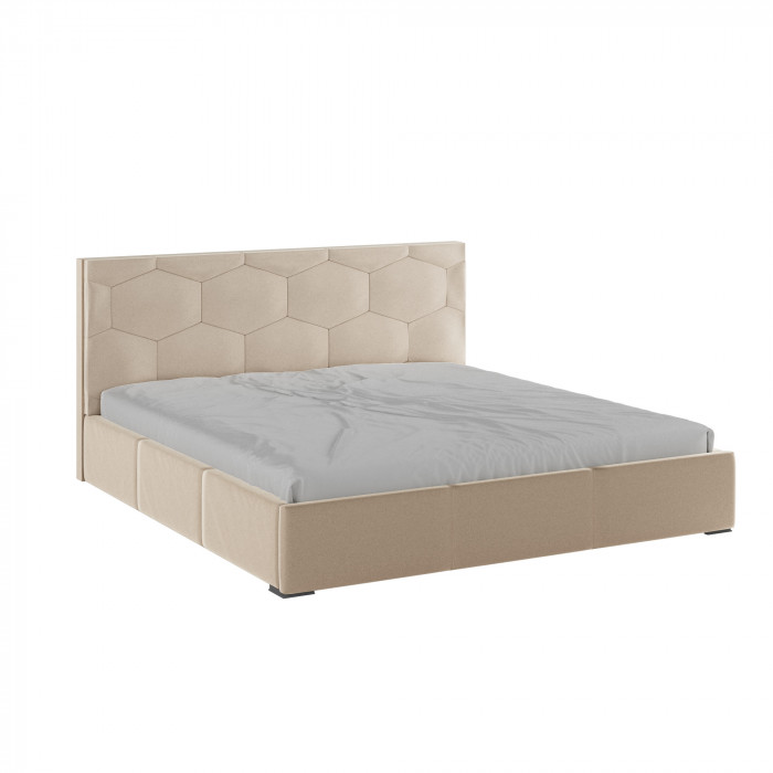 Манука Кровать интерьерная 180 бежевый, ортопед