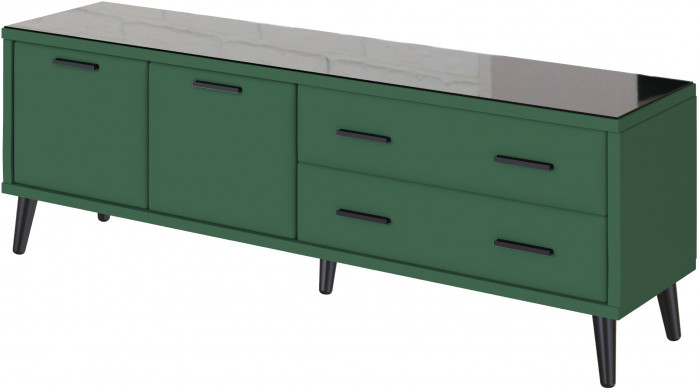 Тумба ТВ интерьерная Виго 1,6 изумруд
