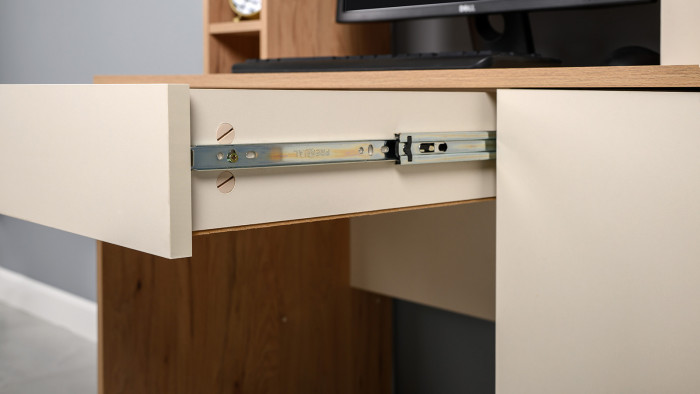 Стол компьютерный Комфорт 12.71, цвет гикори рокфорд натуральный/сатин, ШхГхВ 116,7х60,2х165,4 см., НЕ универсальная сборка