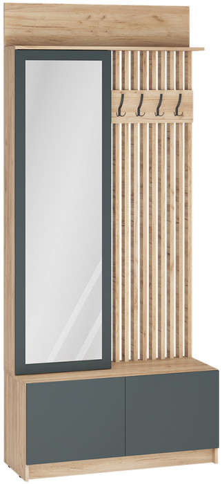 Вешалка Стоуби, дуб крафт/графит