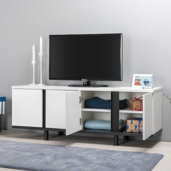 Валенсия Спальня № 25, цвет ЛДСП белый шагрень/чёрный/МДФ белый шагрень, ортопед есть, сп. м. 1600х2000 мм., б/м