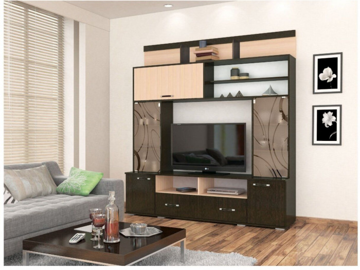 Гостиная Оскар-18 ОГЦС-2  венге/дуб молочный