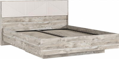 Сильвия Кровать парящая 1,6м (ортопед дерево) с подсветкой Кашемир/Дуб Юкон, Дуб Юкон