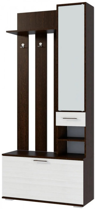 Ника Вешалка с зеркалом (вз910), венге / лоредо (Венге / лоредо)