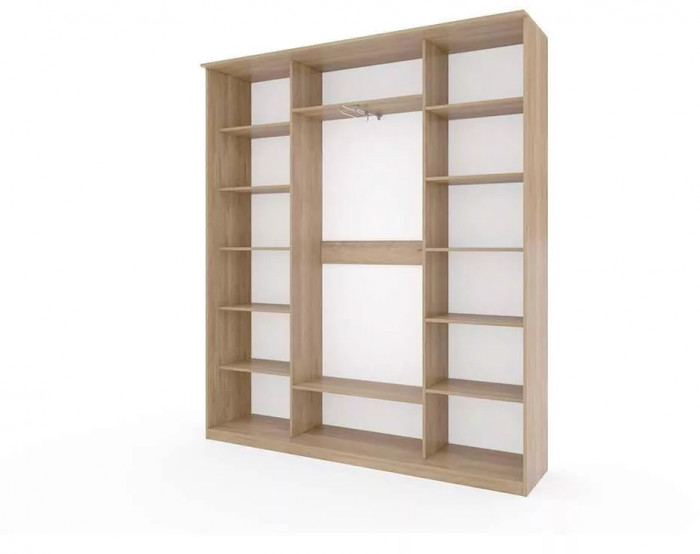 Шкаф купе Модерн 2362х450 4-х дверный 3-х секционный фотопечать №2 ясень