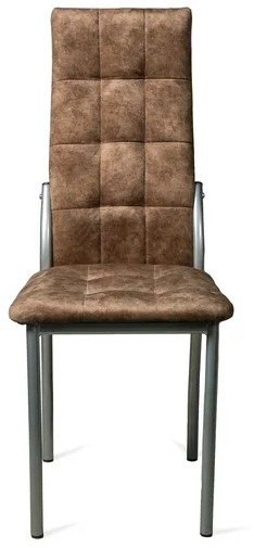 Стул Волна / Серебро/Велюр Коньяк