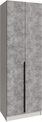 Шкаф Мадрид (0,75) с полками без зеркала, Белый/Ателье светлое