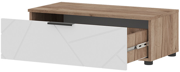 ОРЕГОН ТБ 01 Тумба 800 (800х275х400) Фасад МДФ БЕЛЫЙ СУПЕРМАТ,ДУБ КРАФТ ТАБАЧНЫЙ/Корпус ДУБ КРАФТ ТАБАЧНЫЙ