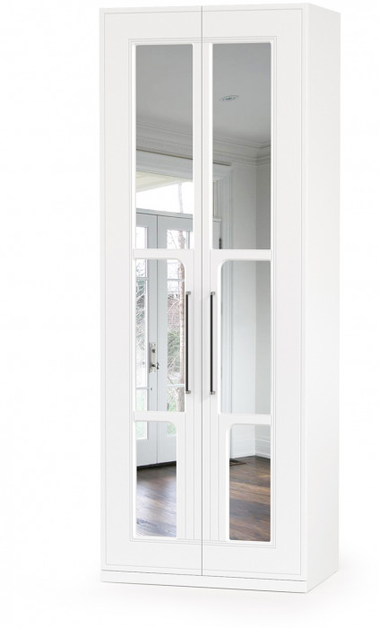 Валенсия Спальня 13.329 Шкаф для одежды, ЛДСП белый шагрень/МДФ белый шагрень