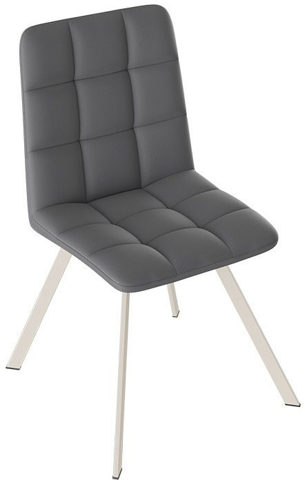 Бруно Стул (паук Т2) (Белый муар/Кожзам Серый)