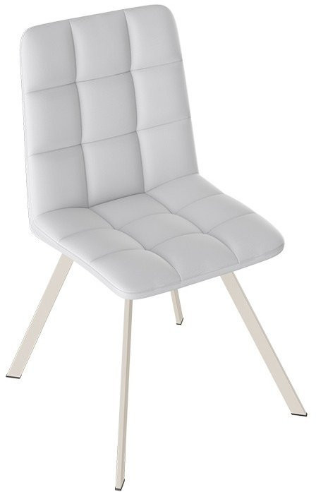 Бруно Стул (паук Т2) (Белый муар/Кожзам Серый)