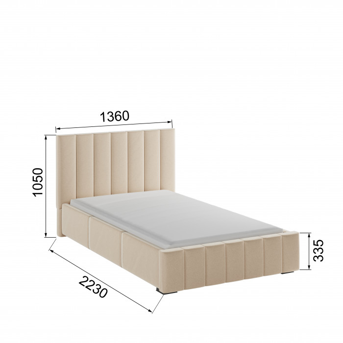 Нега Кровать интерьерная 120 бежевый, ПМ