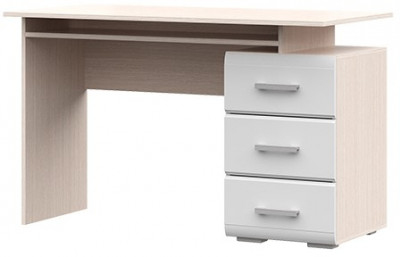 Симба стол компьютерный (1200*750*590) дуб белфорт/белый глянец