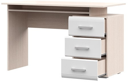 Симба стол компьютерный (1200*750*590) дуб белфорт/белый глянец