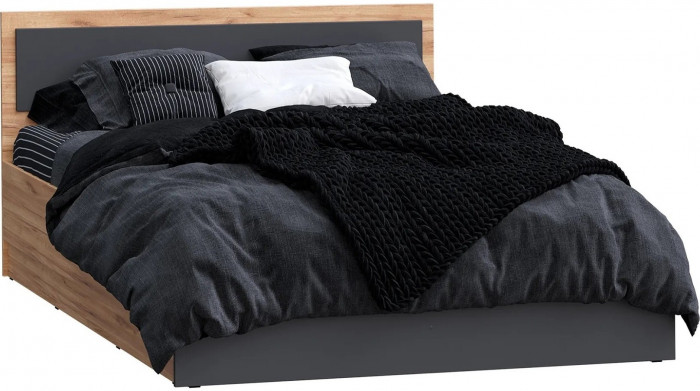 Мартина Кровать 140 (Крафт / Графит)