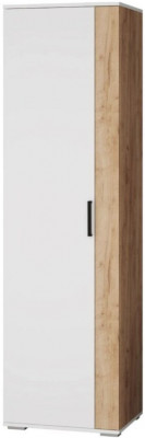 Оскар-18 шкаф бельевой белый/дуб крафт золотой