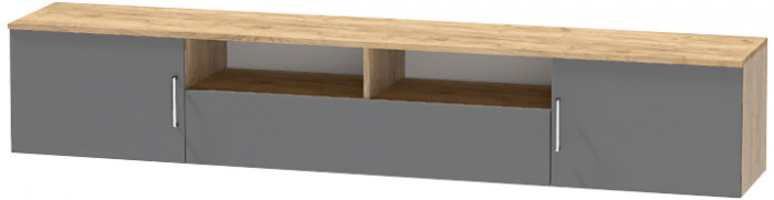 Тумба-3 под ТВ подвесная "Иннэс-7", Крафт золотой/Графит