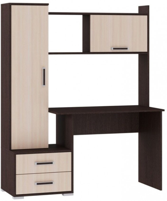 Компьютерный стол Квартет-9 венге/дуб молочный
