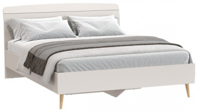 Афина Спальня 4-22901М1к.с. Кровать 1600, цвет кашемир серый, ШхГхВ 164,6х210,2х95,6 см., сп.м. 1600х2000 мм, б/м, основание есть - фанера, ножки: тик