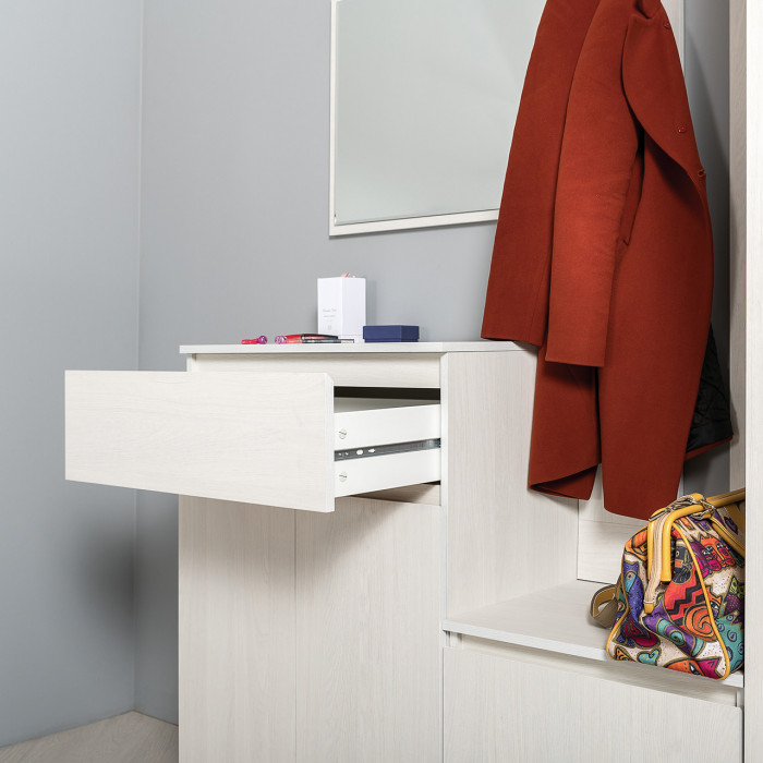 КР100 Ника прихожая 13.317.03 Комод + 13.317.03 Комод, цвет ясень анкор светлый, ШхГхВ 144х38,1х97,7 см.