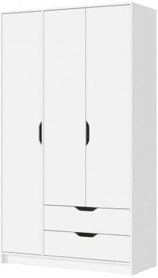 РУНА ШК 03 Шкаф 3-х створчатый Фасад БЕЛЫЙ/Корпус БЕЛЫЙ