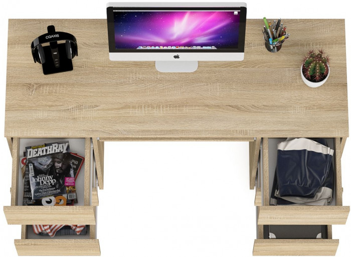 Мори компьютерный стол МС-2, дуб сонома