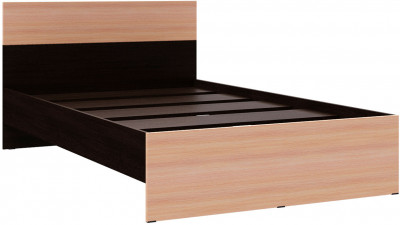 Кровать Юнона (1,2 м) венге/дуб молочный