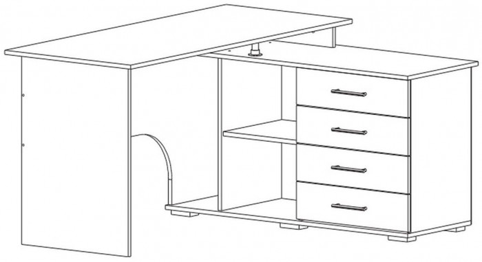 Интел-10 стол компьютерный Бодега Темный